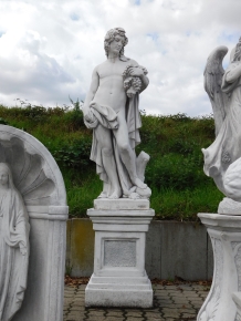 Schöne Gartenstatue des Bacchus, voll mit Stein