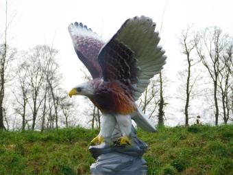 Statue Adler in Farbe - 60 cm - Polystone