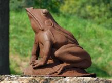 Statue Frosch - Oxid - Gusseisen