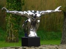 Ceramic ''Olympian'' Statue - Chrome Finish