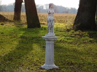 Statue Woman on Pedestal - 143 cm - Stone