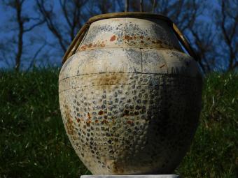 Bloempot - Vase - 40 cm - Metaal - Vintage Look