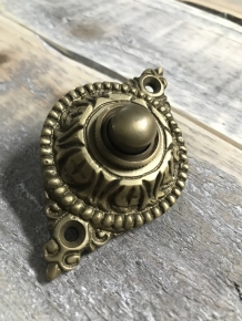 Decorative Pressure Bell - Patinated Brass - Doorbell