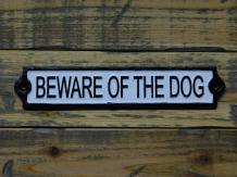 Door sign - Beware of the Dog - Cast iron