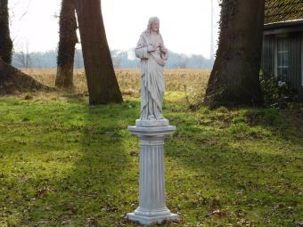 Statue Sacred Heart on Pedestal - 150 cm - Stone