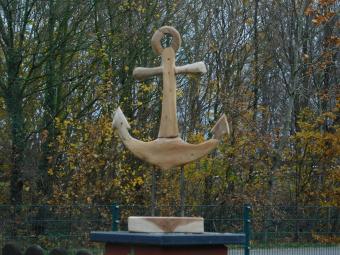 Handmade Anchor on Stand - 55 cm - Teakwood