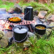 Campfire Cooking Set - Enamel - 4-piece