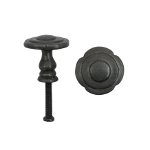 Knob Flower - 33 mm - Iron Rusted Cast