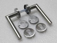 Set Door Hardware - Brushed Stainless Steel - PC