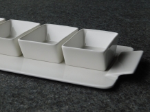 Snack & Dip Set - Porzellan - sieben Teile