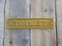 Messing bordje Toilet - voor Toiletdeur