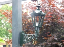 Outdoor lamp / wall lamp, aluminum - green, castle arm + small shade