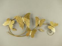 Wall ornament Butterflies - 70 cm - Gold - Iron