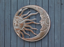 Wandornament - Sonne und Mond - Metall