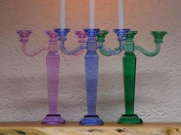 Candlestick - Green - 35 cm - Glass