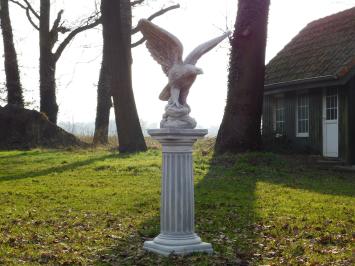 Eagle on pedestal - 130 cm - Stone