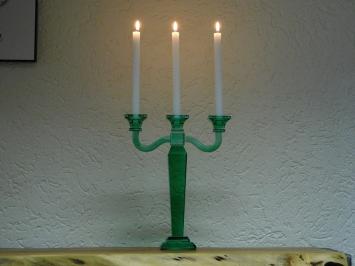 Candlestick - Green - 35 cm - Glass