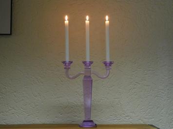 Candlestick - Lilac - 35 cm - Glass