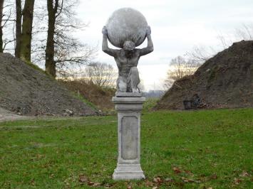 One-off: Statue Atlas on Pedestal - 135 cm - Stone