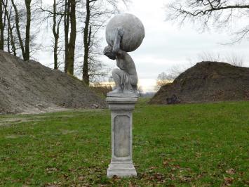 One-off: Statue Atlas on Pedestal - 135 cm - Stone