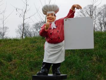 Statue Chef with Plate - 75 cm - Polystone