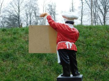 Statue Chef with Plate - 75 cm - Polystone