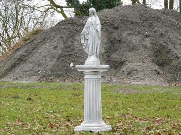 Statue of Mary on pedestal - 132 cm - Stone