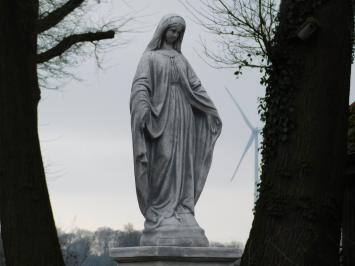 Marienstatue auf Sockel - 132 cm - Stein