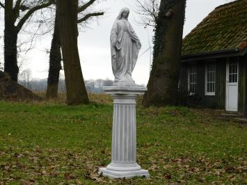 Marienstatue auf Sockel - 132 cm - Stein