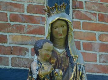 Statue Mother Mary / Mother Mary with Jesus XL - 130 cm - Old Polystone