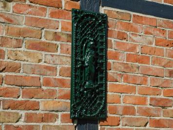 Door grille with Woman - Alu - Green - Grille