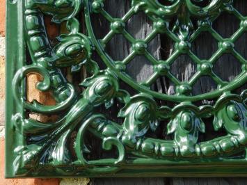 Door grille with Woman - Alu - Green - Grille