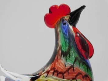 Glass Statue of Rooster - 18 cm