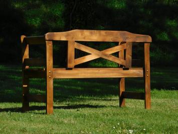 Wooden garden bench - 220 cm - with backrest