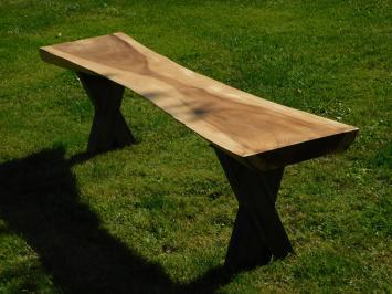 Industrial Trunk Bench - Suar Wood - 200 cm - with Steel Frame