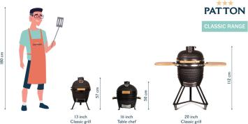 Kamado, Egg barbeque, 13'', for camping, balcony or garden!