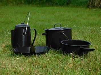 Campfire Cooking Set - Enamel - 4-piece