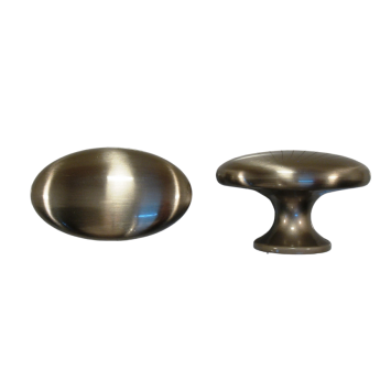 Knob Oval - 60 x 38 mm - stainless steel look