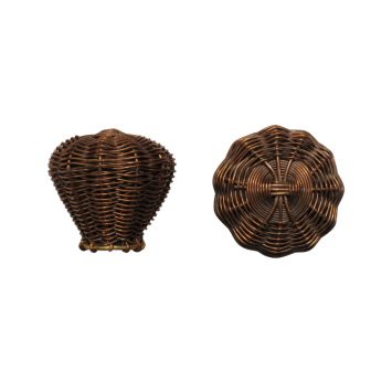 Button Red Bronze - Braided - 30 mm