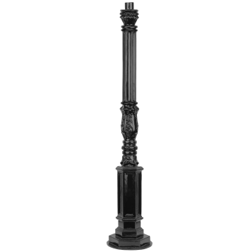 Lampenmast - 113 cm - Schwarz - Alu