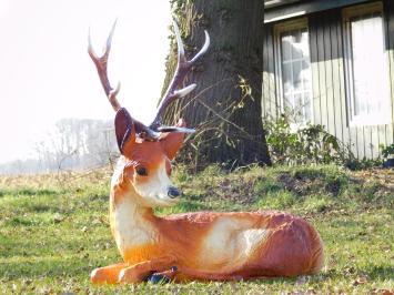 Statue Reclining Deer XL - 80 cm - Polystone