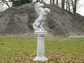 Horse on pedestal - 150 cm - Stone