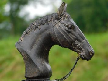 Statue Horse Head with Reins - Polystone