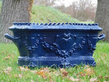 Art Nouveau planter - 55 cm - Aluminium - Dark Blue