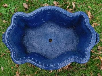 Art Nouveau planter - 55 cm - Aluminium - Dark Blue