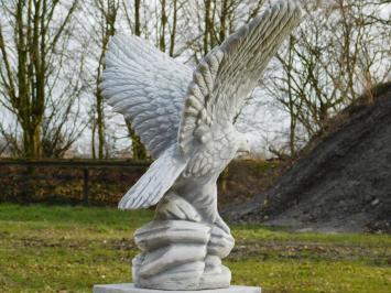 Set of 2 Eagles on Pedestal - 130 cm - Stone