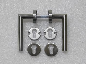 Set Door Hardware - Brushed Stainless Steel - PC