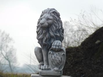 Set of 2 Lions on Pedestal - 100 cm - Stone