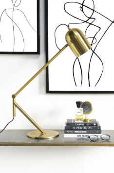 Tischleuchte Sleek - 65 cm - Gold