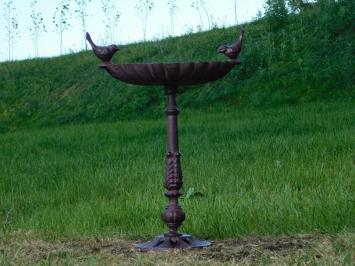 Standing Bird Bath with Birds | Cast iron | for Summer and Winter